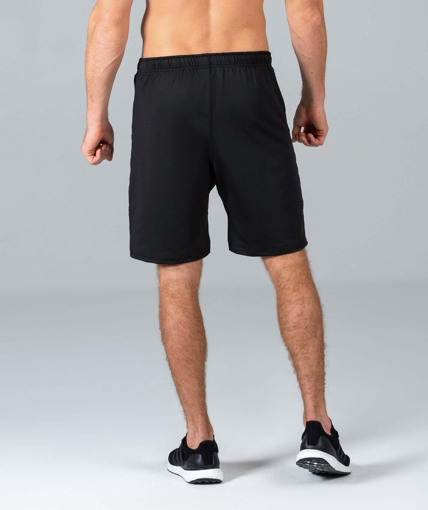 10 Inch Sports Shorts (Black/White) - Machine Fitness
