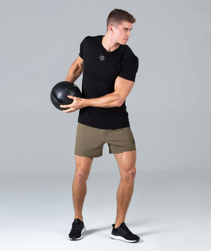 6 Inch Sports Shorts (Khaki) - Machine Fitness