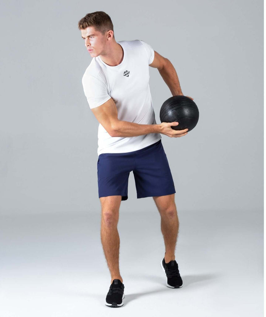 8 Inch Sports Shorts (Navy) - Machine Fitness