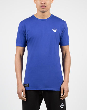 Classic Fitted T-Shirt (Blue/white) - Machine Fitness