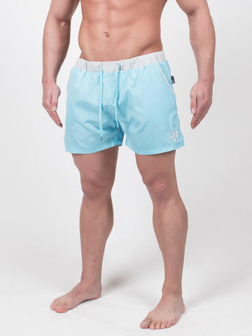 Desire Mid-Length Swim/Beach Shorts (Baby Blue) - Machine Fitness