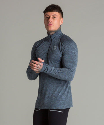 Exo-Knit 1/4 Zip Pullover (Charcoal/Black) - Machine Fitness