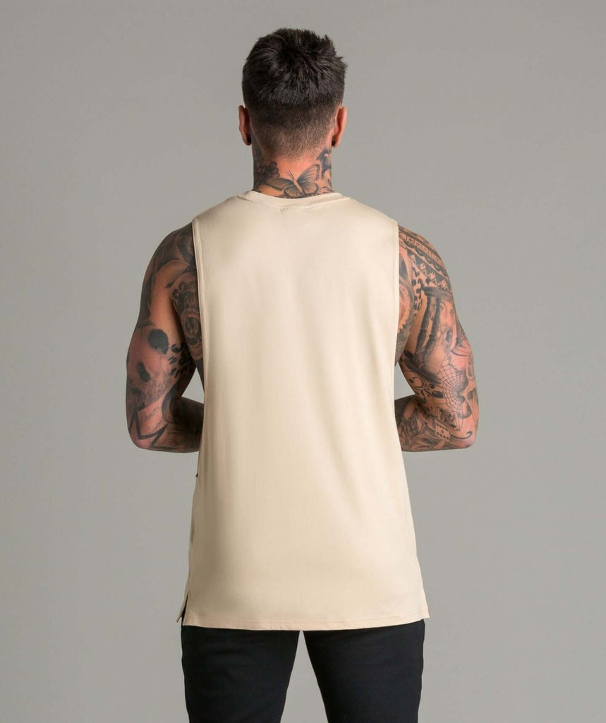 Flow Cut Off T-Shirt (Off White) - Machine Fitness