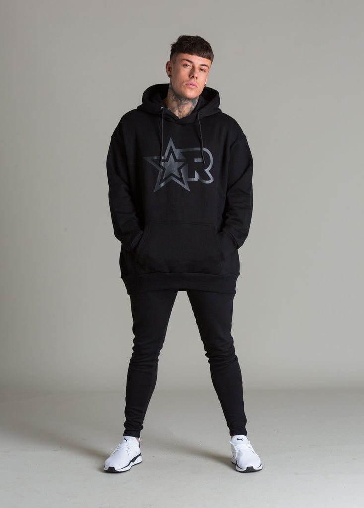 Rated Oversized Pullover Hoodie (Black) - Machine Fitness