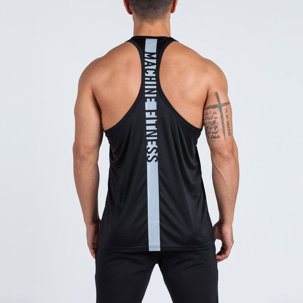 Strike Stringer Vest (Black/Grey) - Machine Fitness